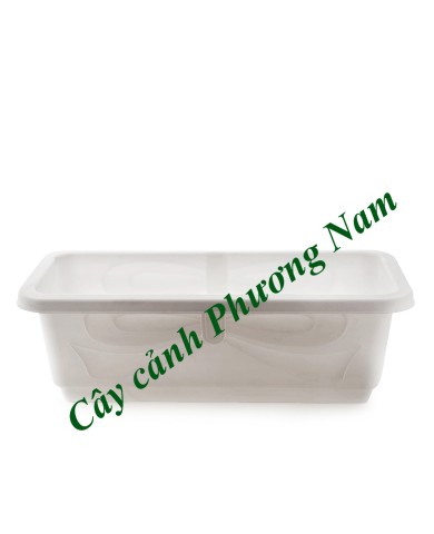 Chậu nhựa dài 48 x 20 cm (trắng)